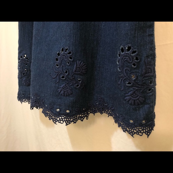Madewell Soft Denim Lace Trim Tank - Picture 8 of 8
